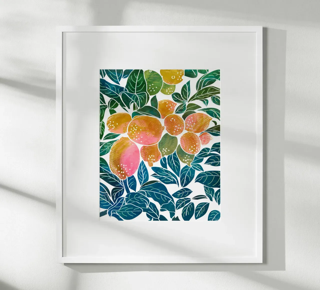 Limoni baciati dal sole V2 poster con telaio in plastica da 83oranges