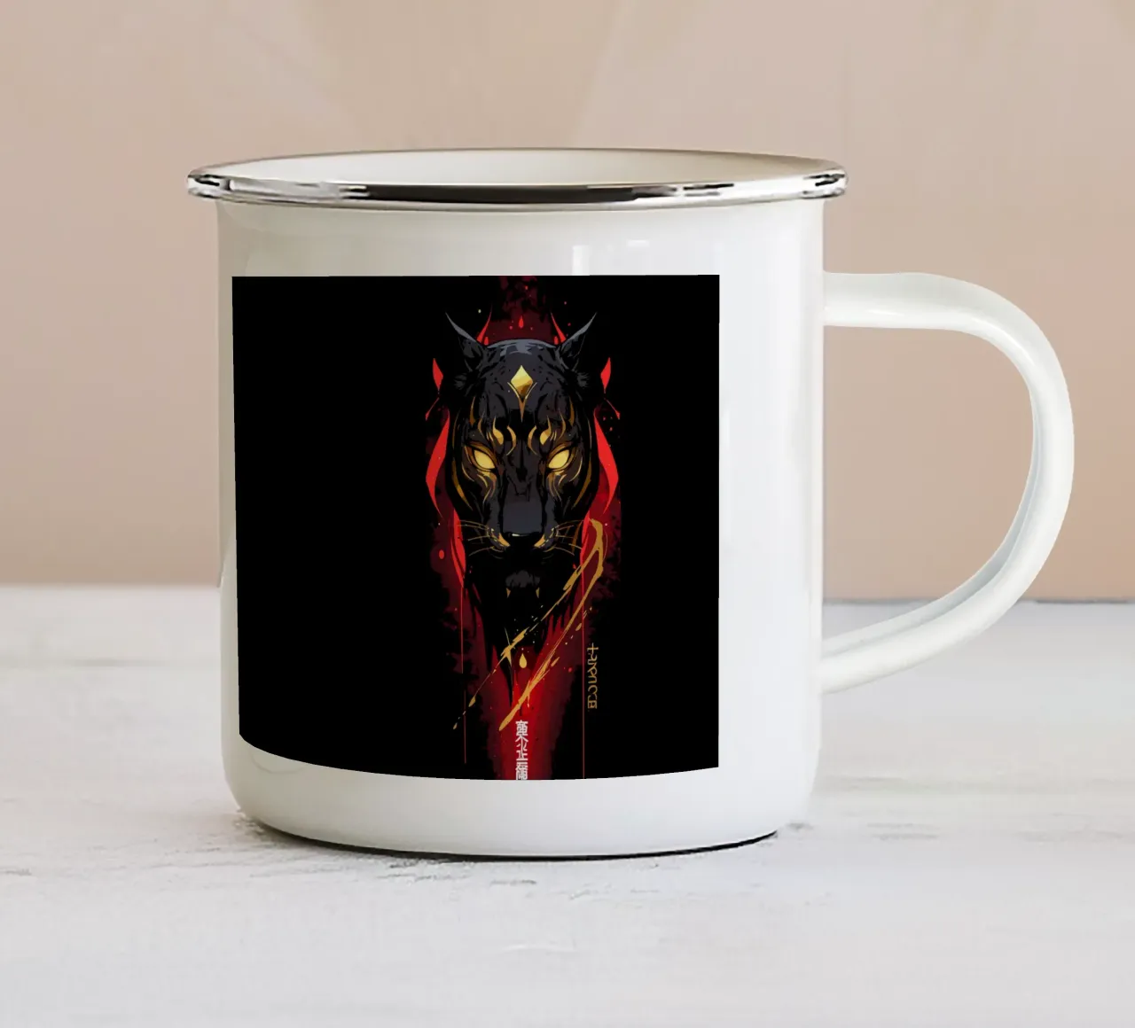 Pantera futuristica da gioco tazza in smalto da LM2KONE