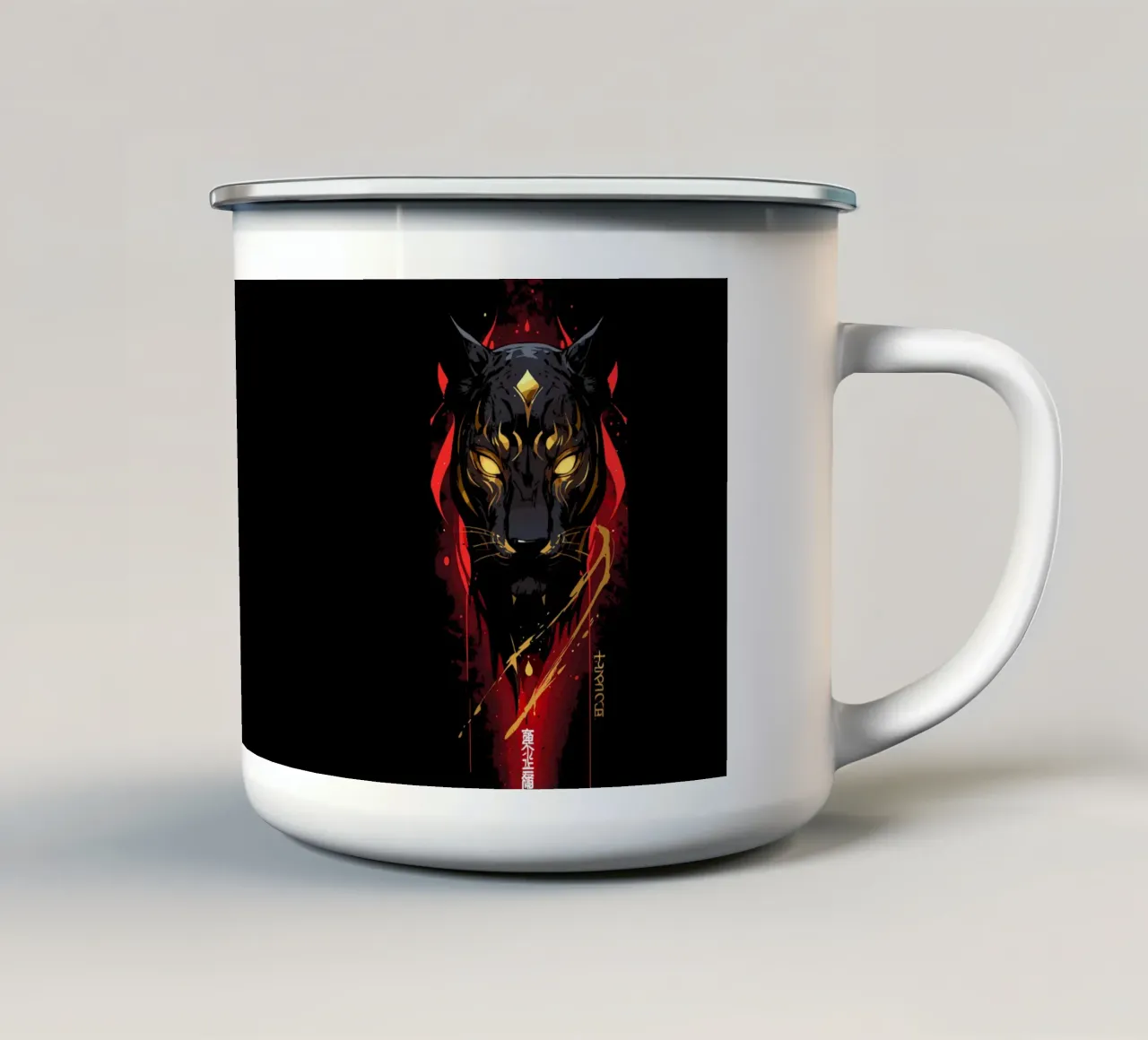 Pantera futuristica da gioco tazza in smalto da LM2KONE