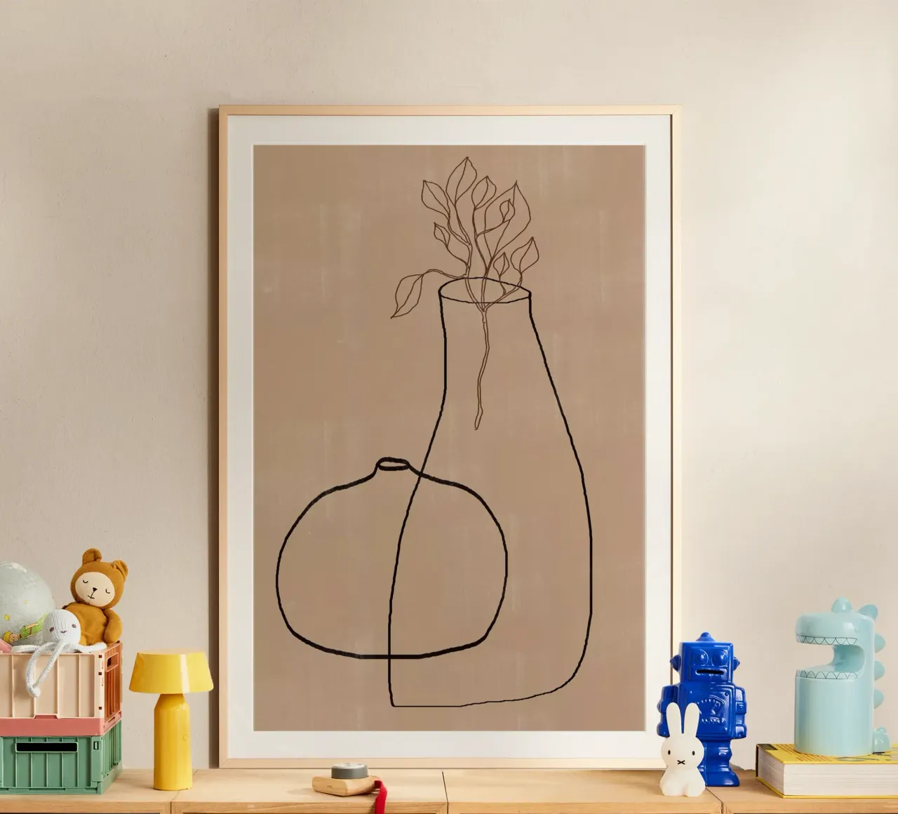 Vasi No6 poster con telaio in plastica da The Miuus Studio