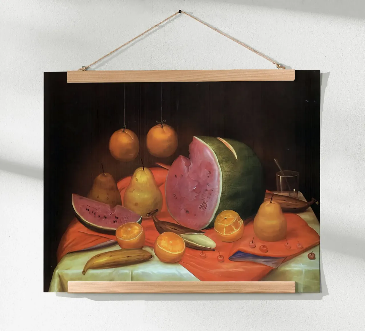 1974, Natura morta con anguria F Botero poster con telaio in plastica da mix mate