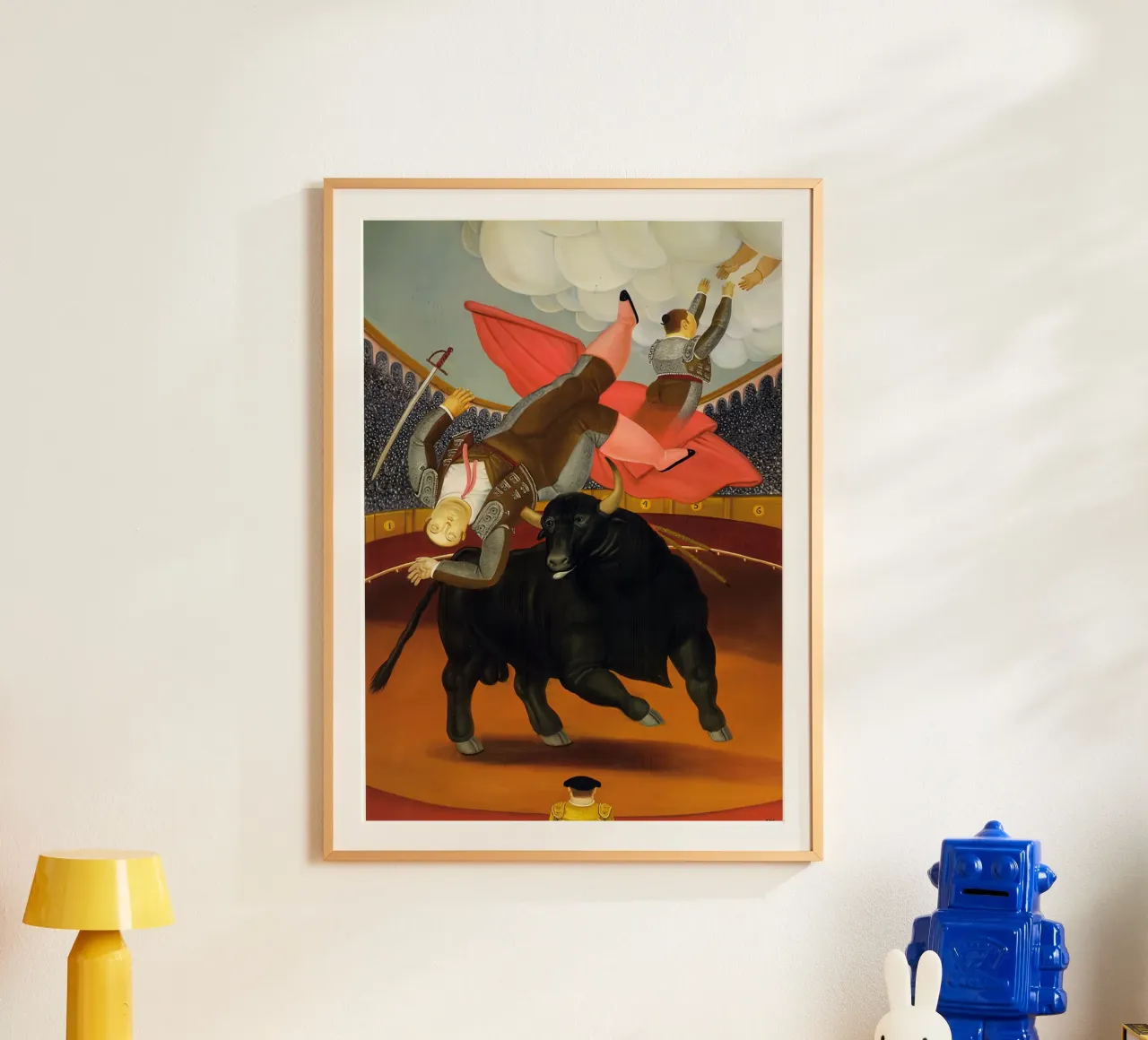 1984, La morte di Luis Chalet F Botero poster con telaio in plastica da mix mate
