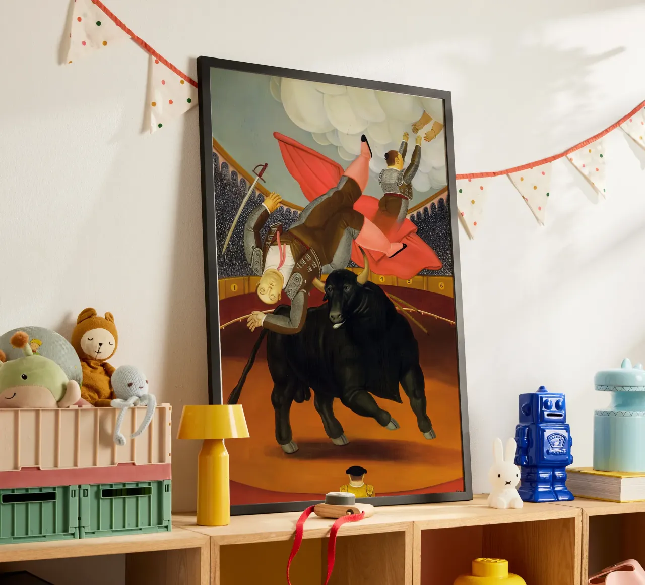 1984, La morte di Luis Chalet F Botero poster con telaio in plastica da mix mate