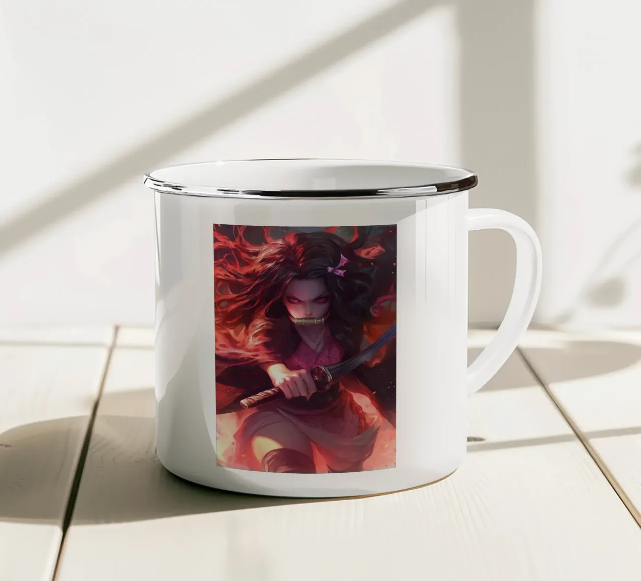 Nezuko Ammazzademoni tazza in smalto da Fleur de Lys