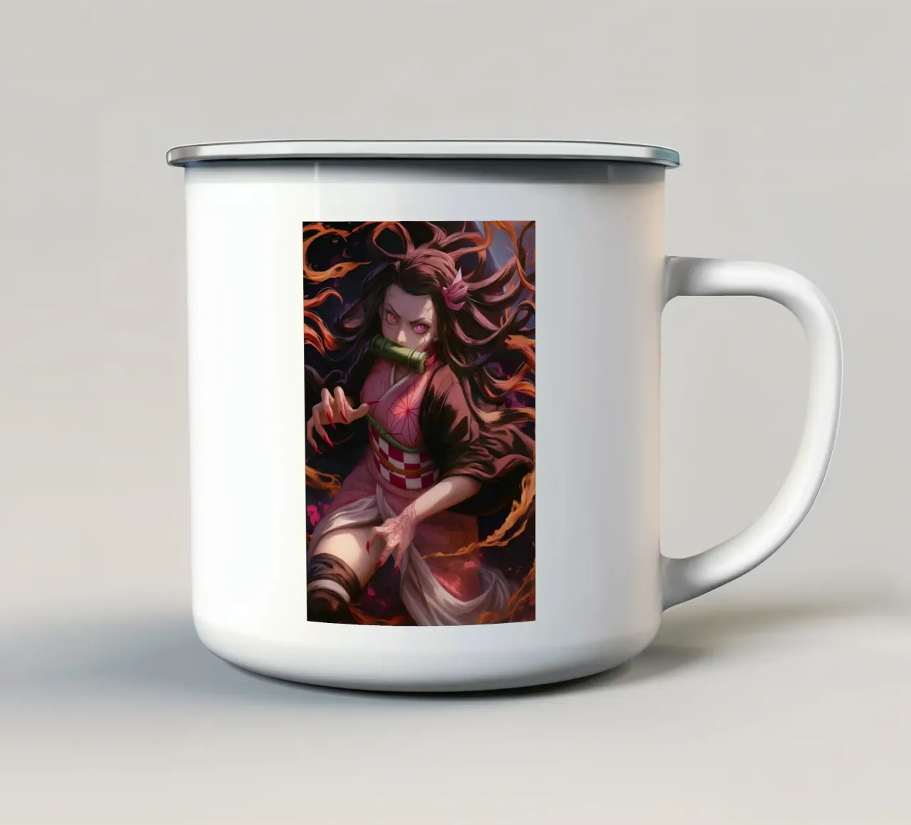 Nezuko Ammazzademoni tazza in smalto da Fleur de Lys