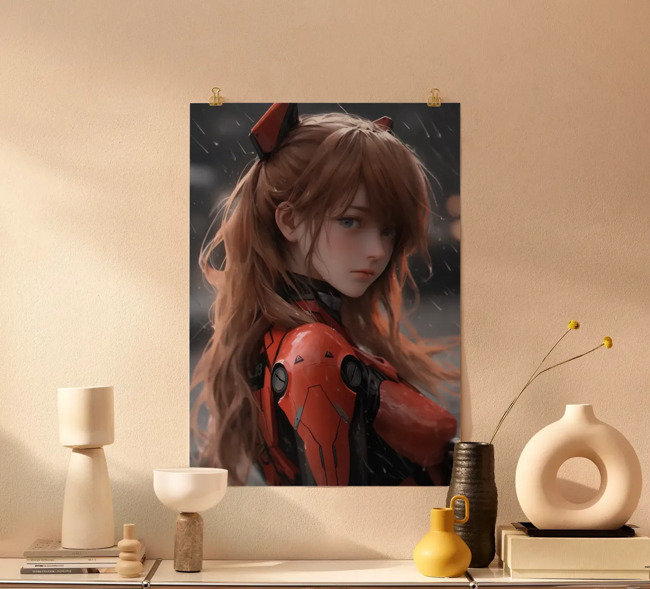 Asuka Neon Genesis Evangelion poster con telaio in plastica da Fleur de Lys