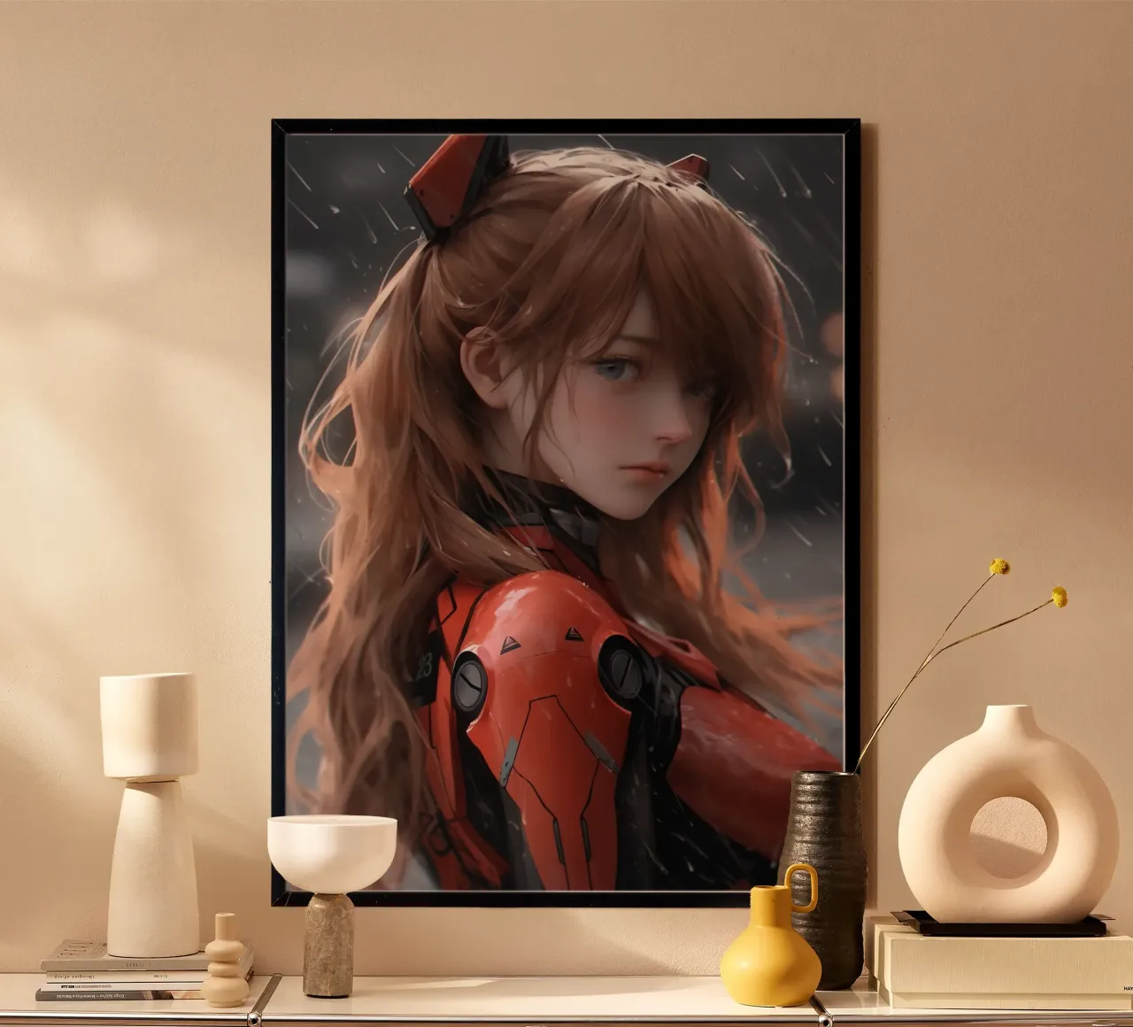 Asuka Neon Genesis Evangelion poster con telaio in plastica da Fleur de Lys