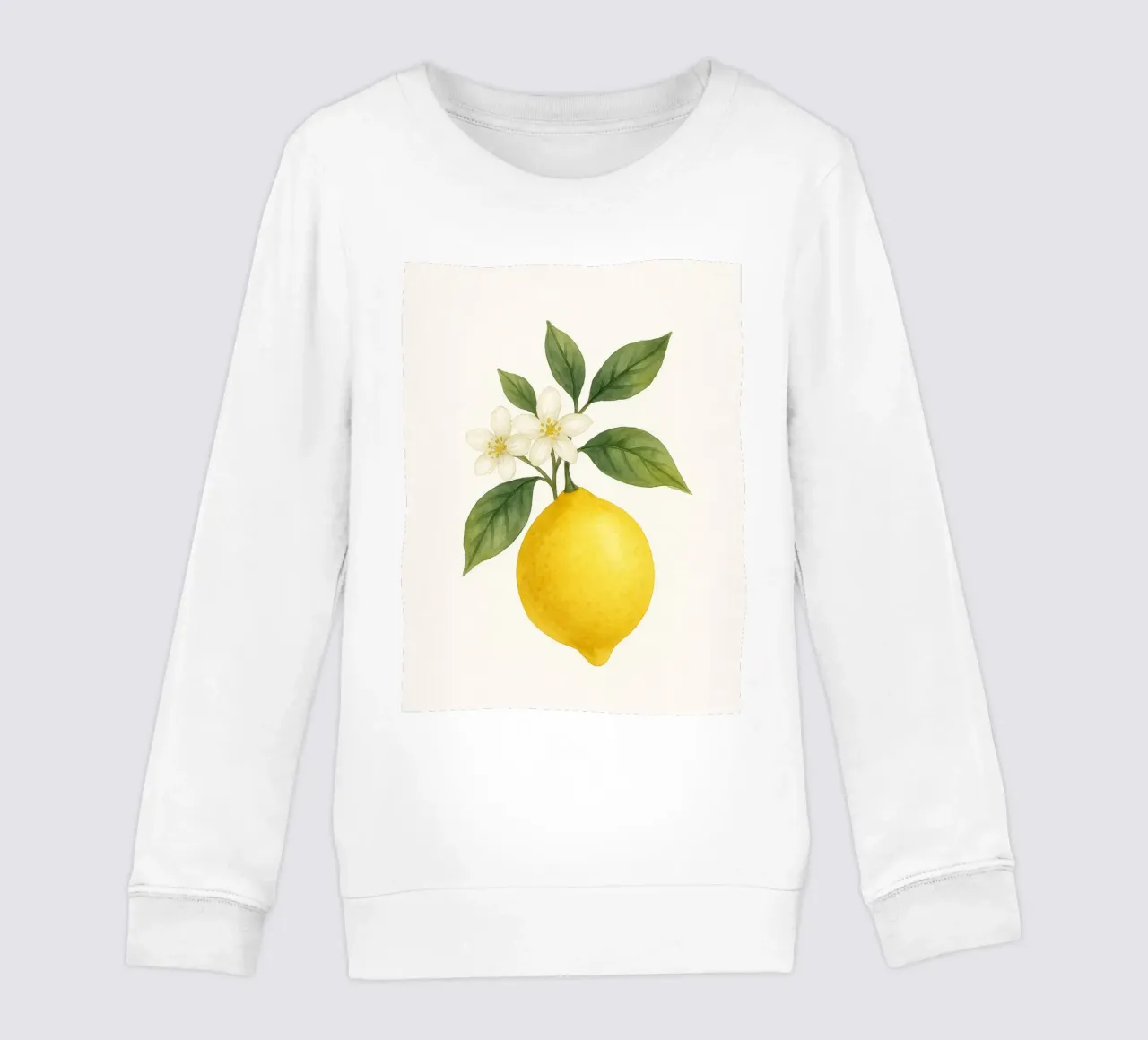 Acquerello sui fiori di limone - Design fresco ed estivo felpa bambino da Casa Calm