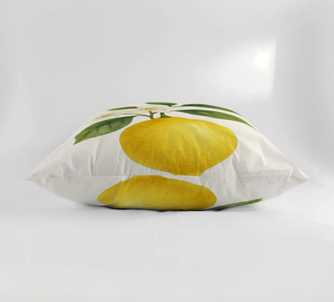 Acquerello sui fiori di limone - Design fresco ed estivo cuscino da Casa Calm