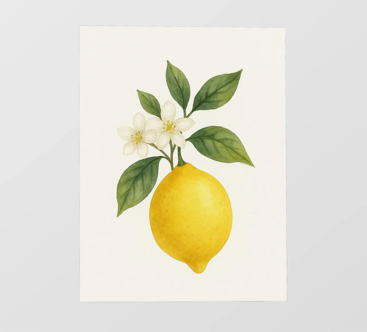 Acquerello sui fiori di limone - Design fresco ed estivo pellicola backlit da Casa Calm