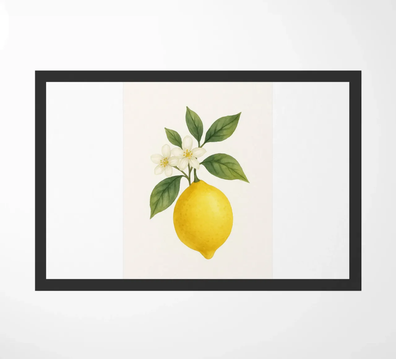 Acquerello sui fiori di limone - Design fresco ed estivo zerbino da Casa Calm