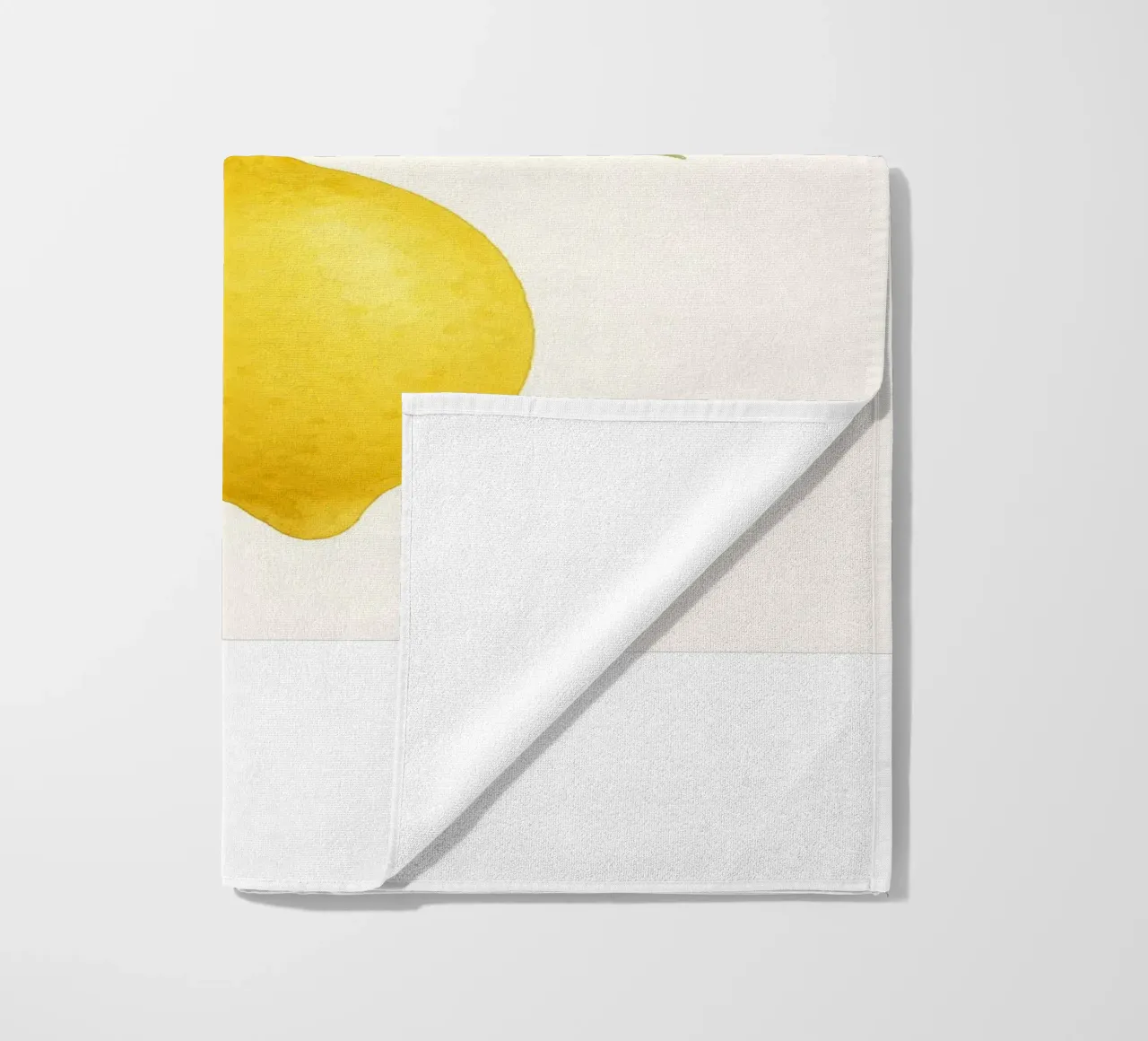 Acquerello sui fiori di limone - Design fresco ed estivo telo mare da Casa Calm