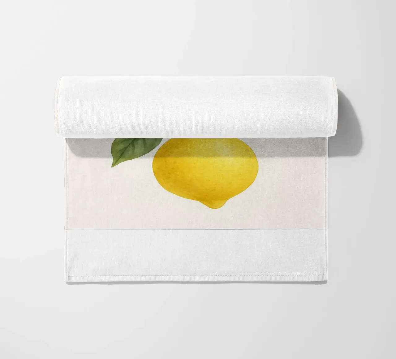 Acquerello sui fiori di limone - Design fresco ed estivo telo mare da Casa Calm