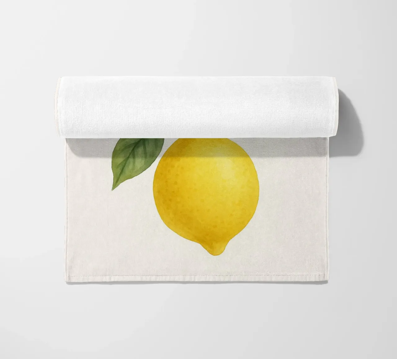 Acquerello sui fiori di limone - Design fresco ed estivo telo mare da Casa Calm