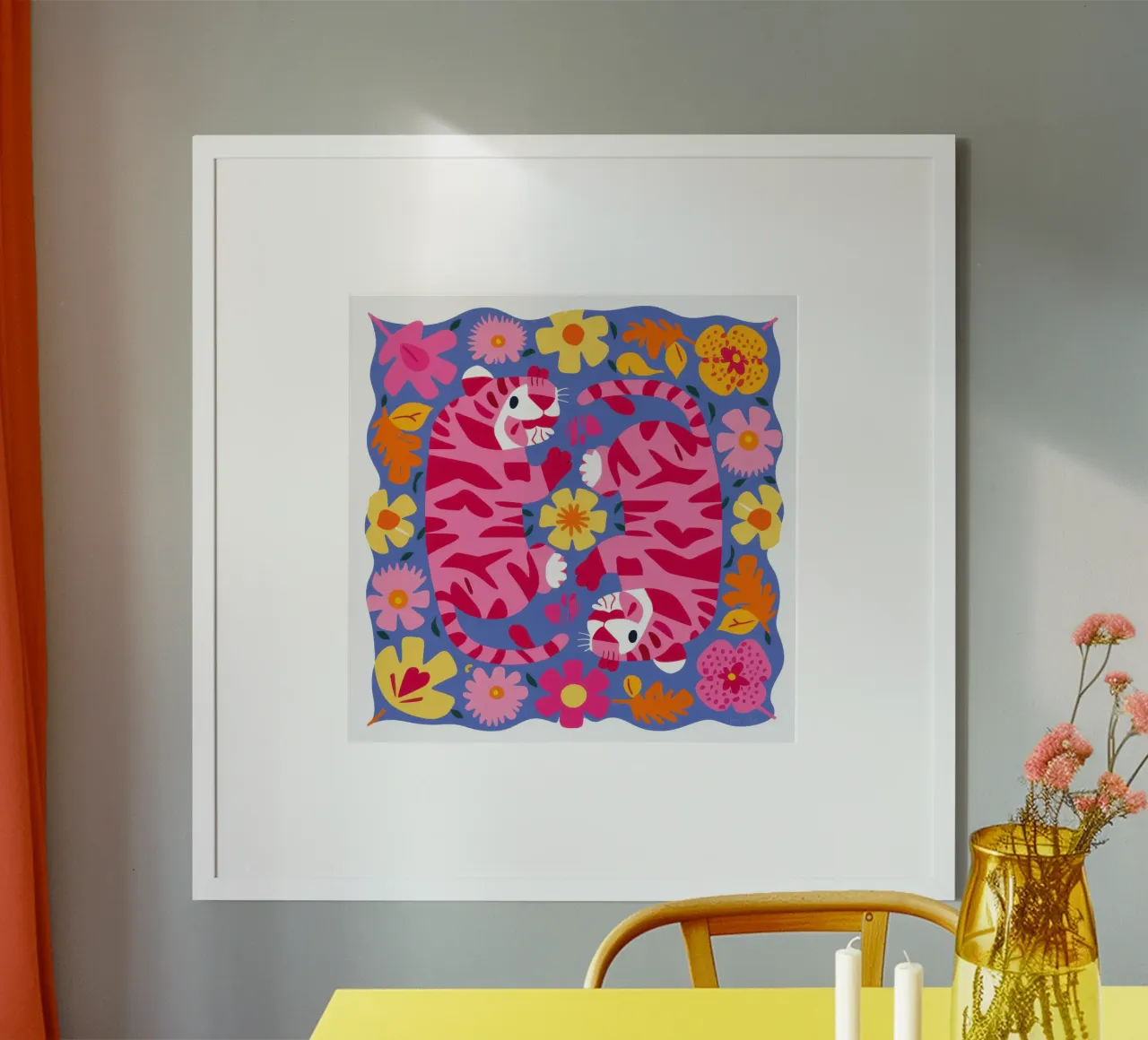 Fantasia floreale felina poster da Bara Suara