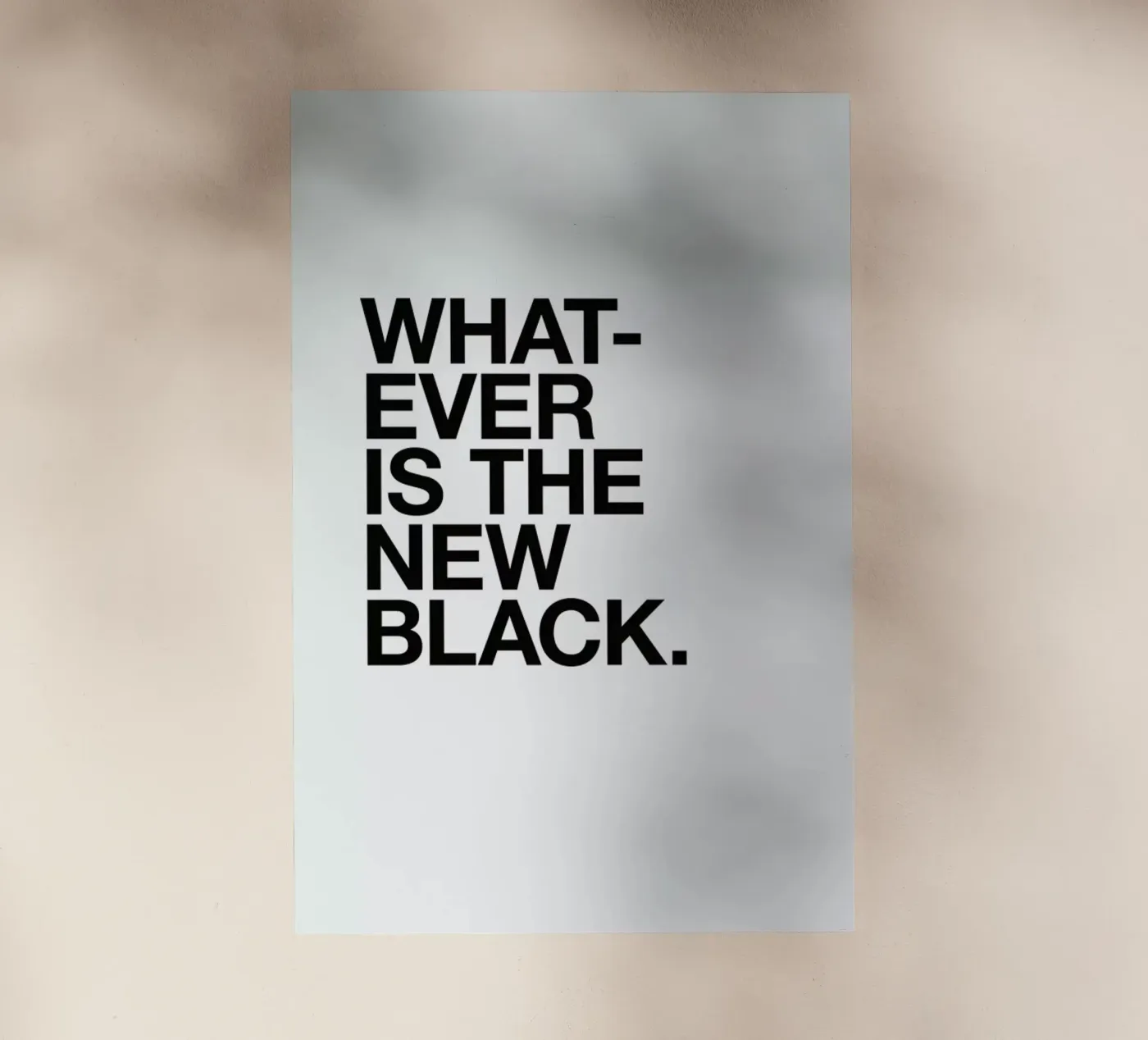 Whatever black pellicola backlit da Studio One
