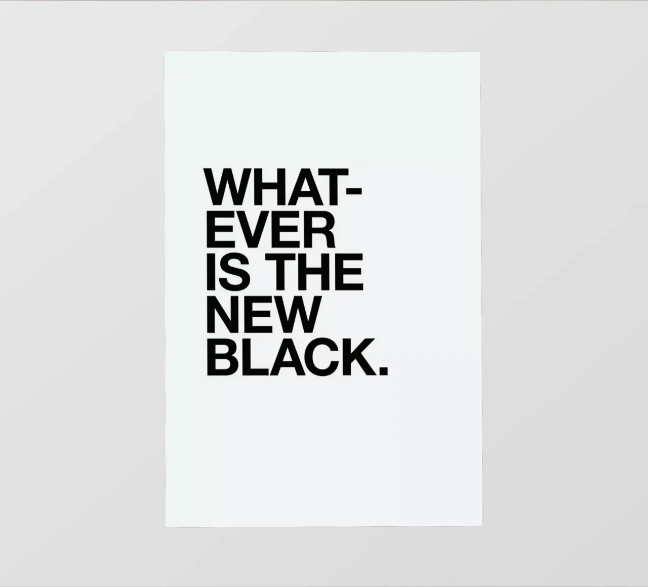 Whatever black pellicola backlit da Studio One