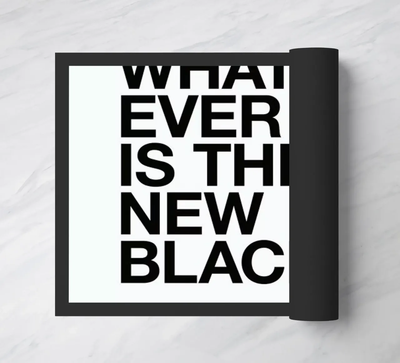 Whatever black doormat by Studio One