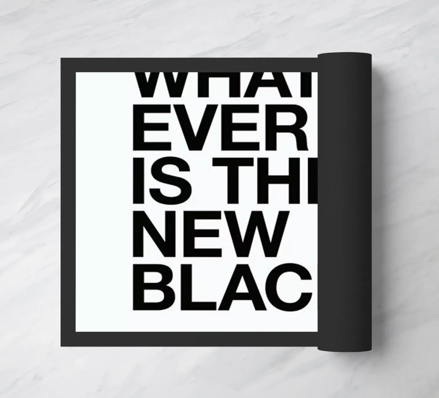 Whatever black doormat by Studio One