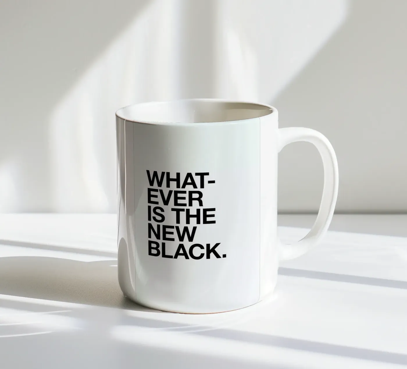 Whatever black ceramic mug by Studio One