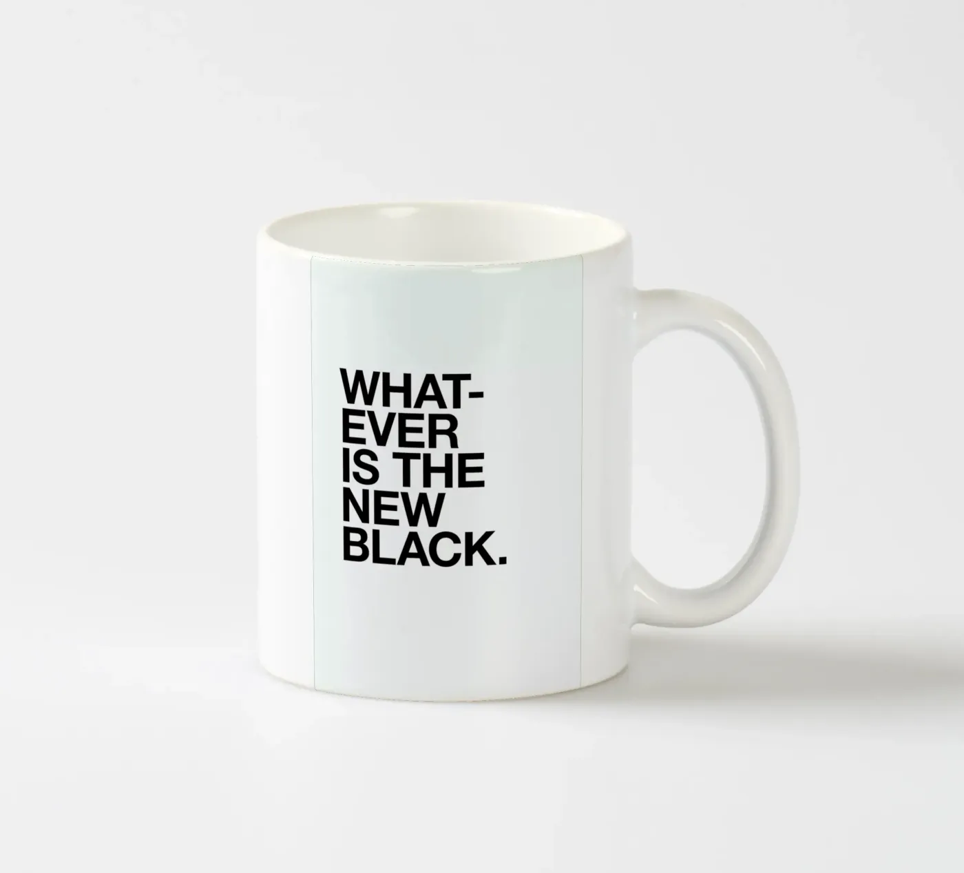 Whatever black ceramic mug by Studio One