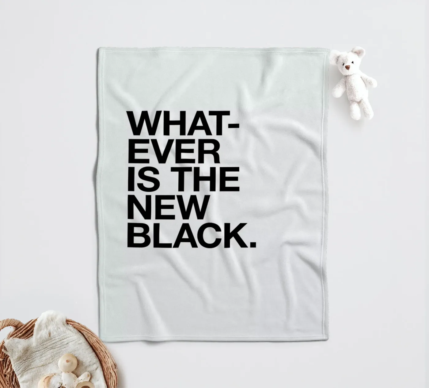 Whatever black fleecedeken van Studio One