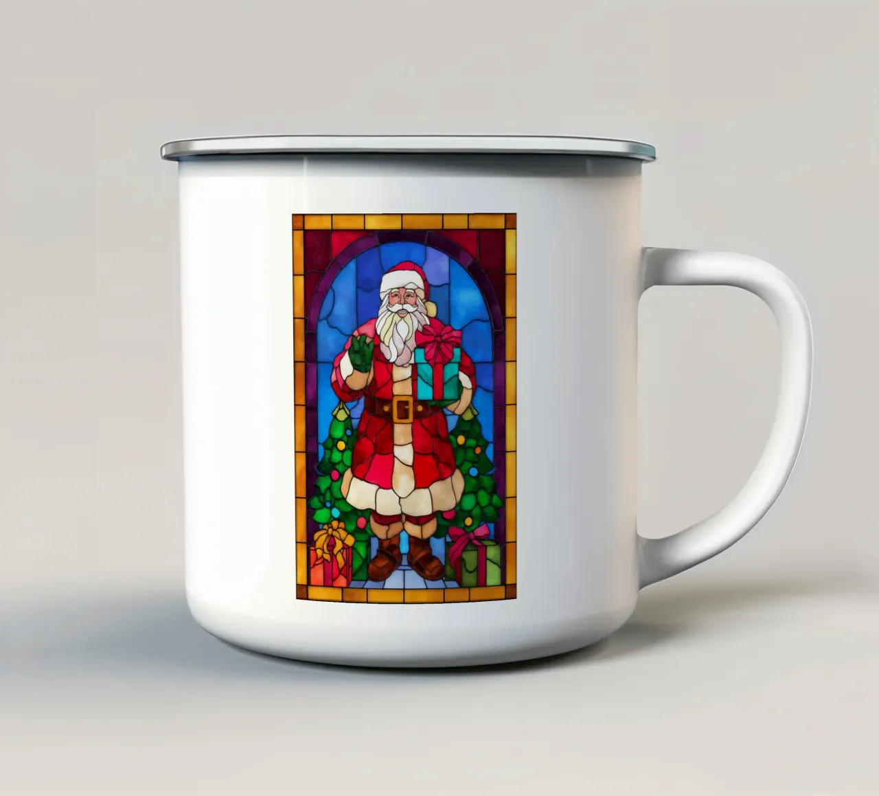 Babbo Natale tazza in smalto da Fleur de Lys