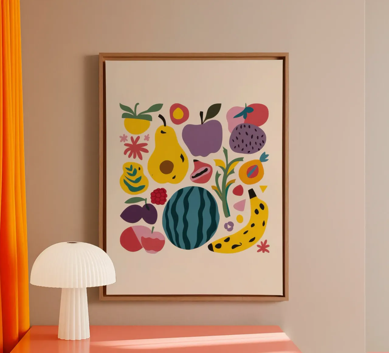 Harmonie van de oogst canvas met Baklijst van Bara Suara