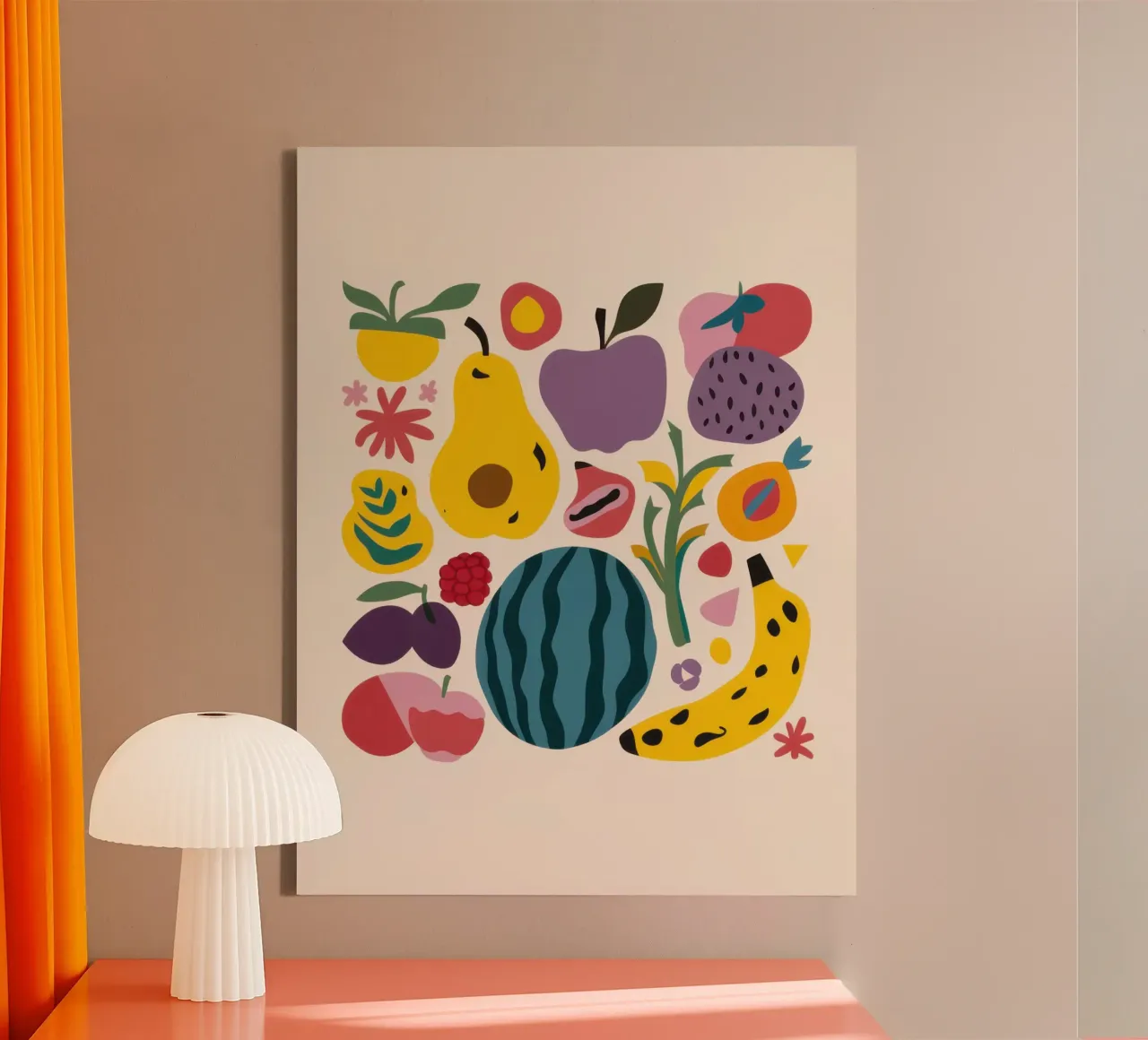 Harmonie van de oogst canvas met Baklijst van Bara Suara