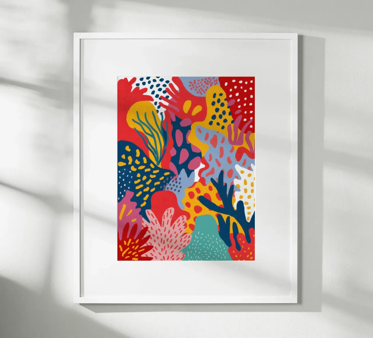 Flor salvaje abstracta poster con marco de plástico de Bara Suara