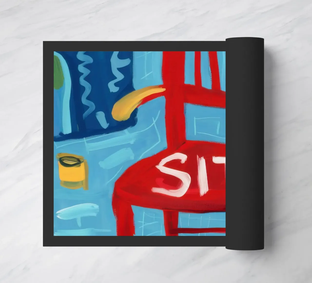 Commanding Red Presence doormat by Nova Glaze