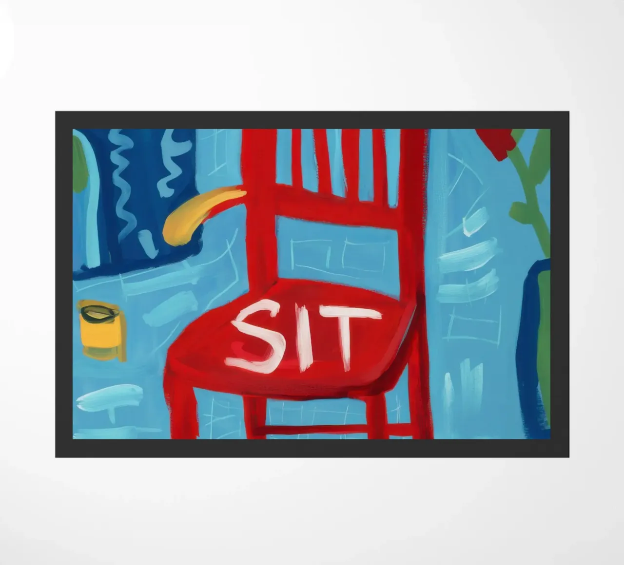 Commanding Red Presence doormat by Nova Glaze