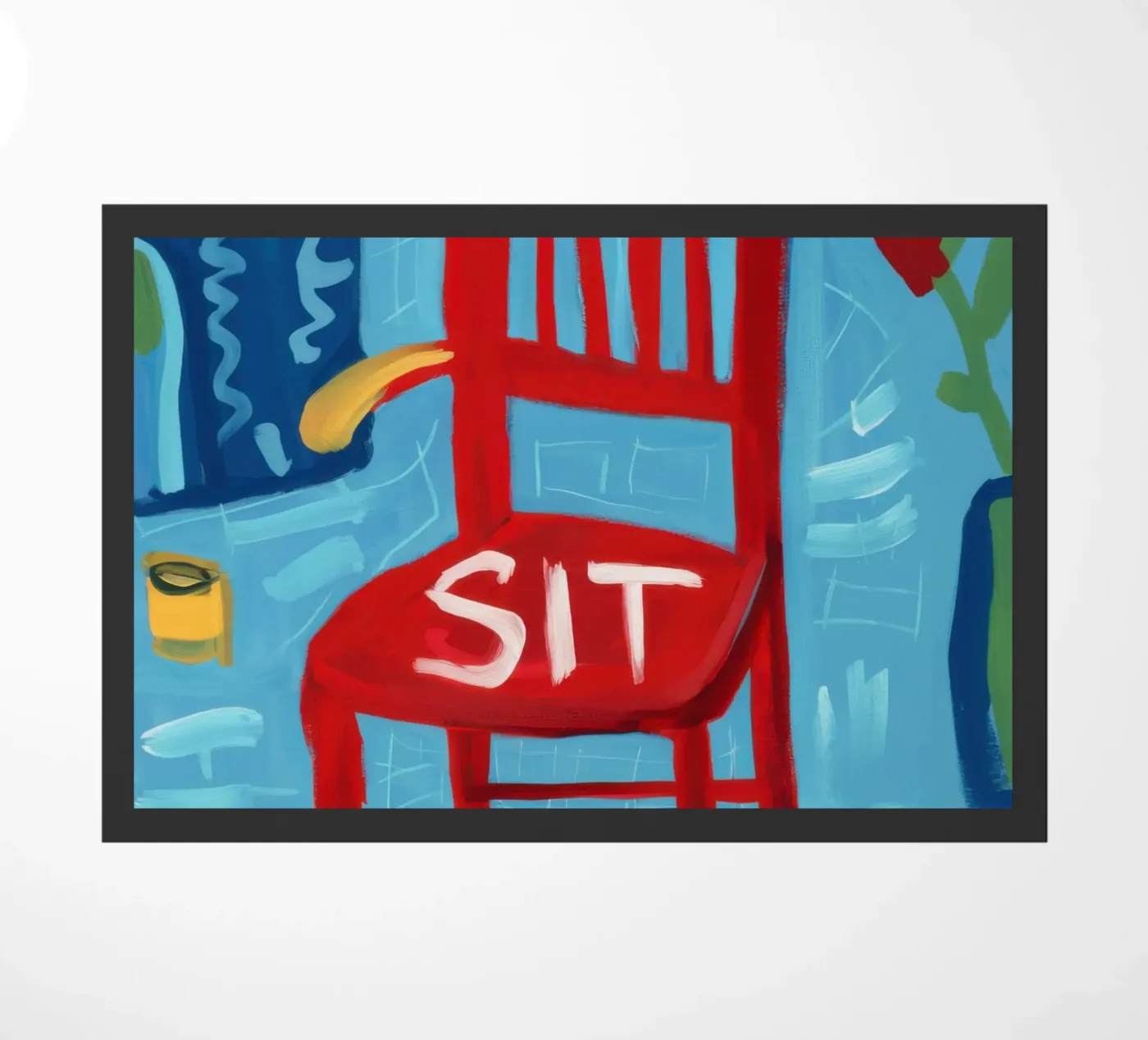 Commanding Red Presence doormat by Nova Glaze