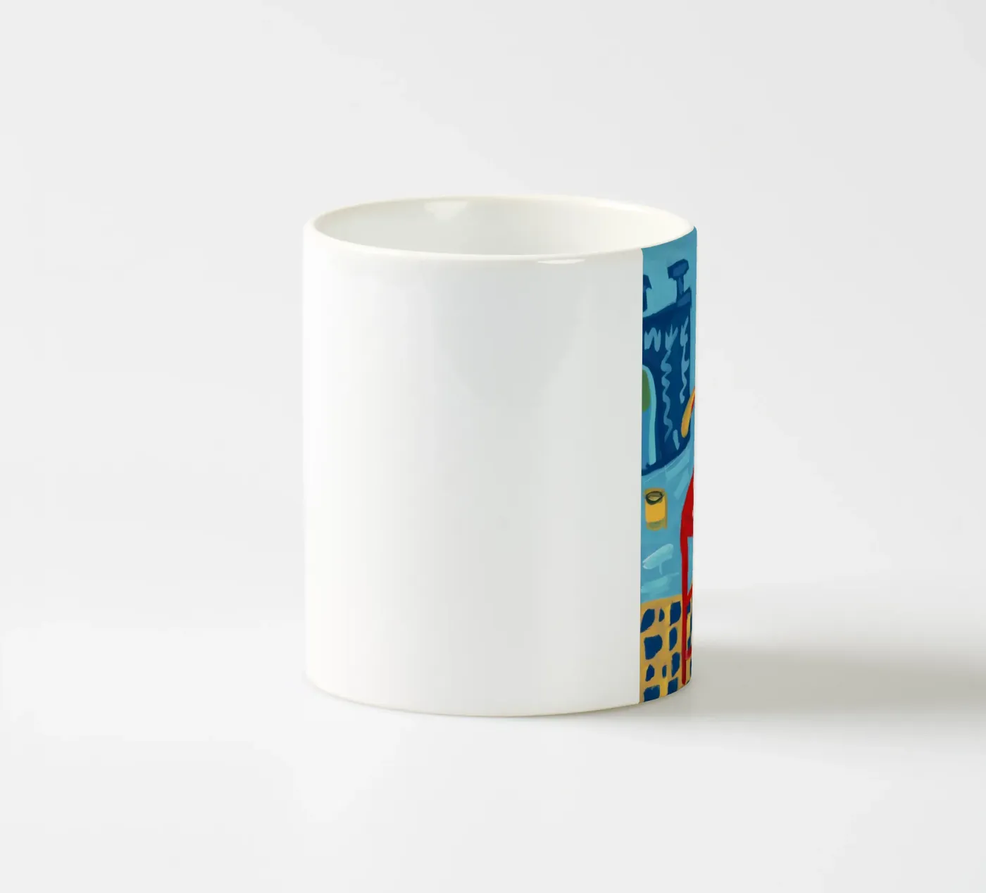 Commanding Red Presence ceramic mug by Nova Glaze