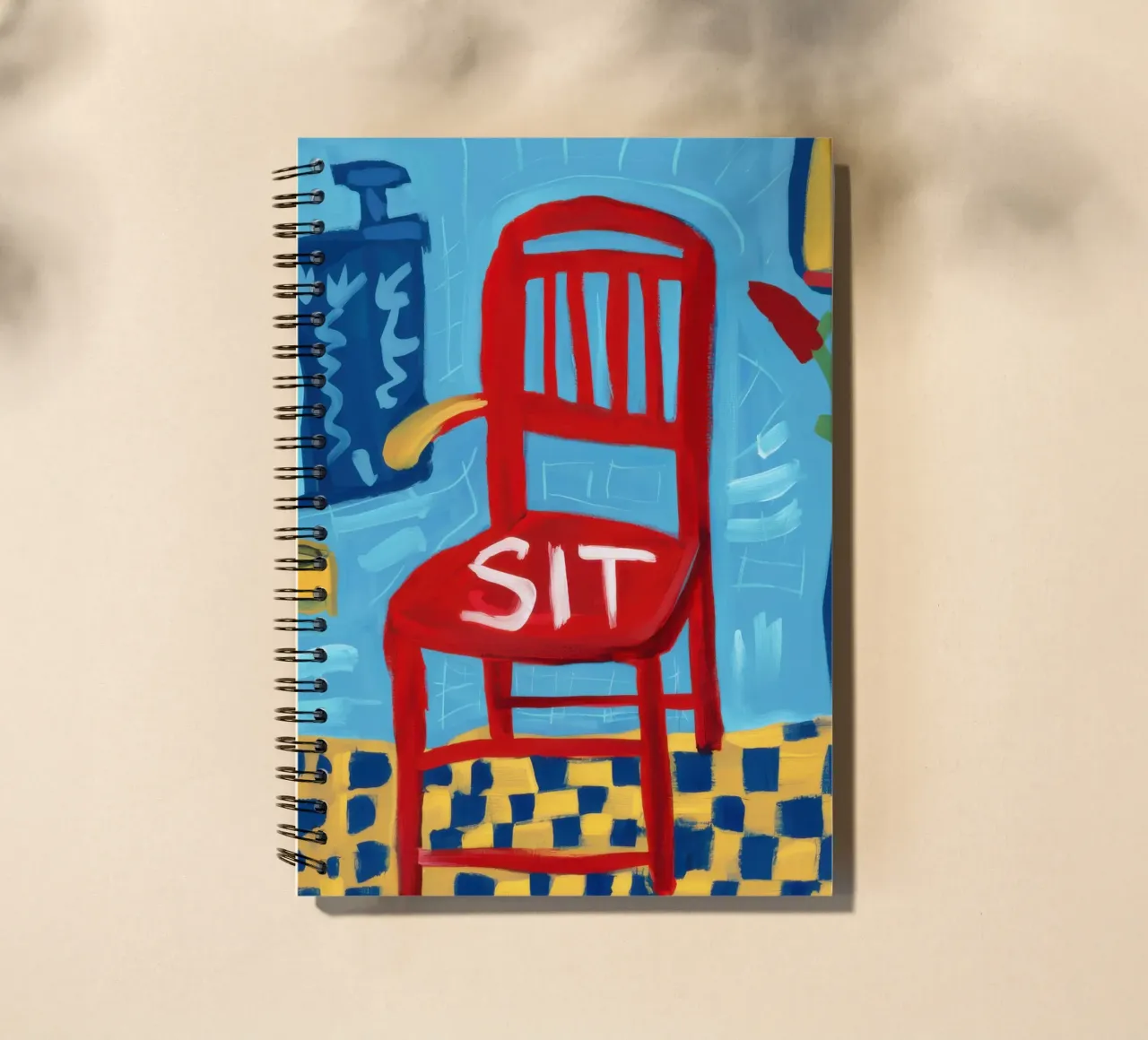 Commanding Red Presence spiral notebook by Nova Glaze