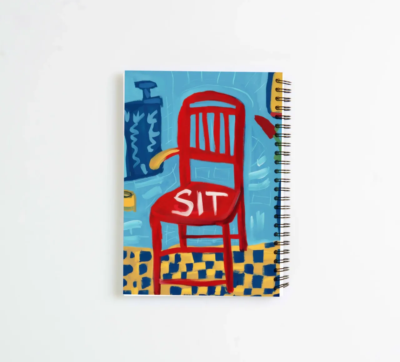 Commanding Red Presence spiral notebook by Nova Glaze