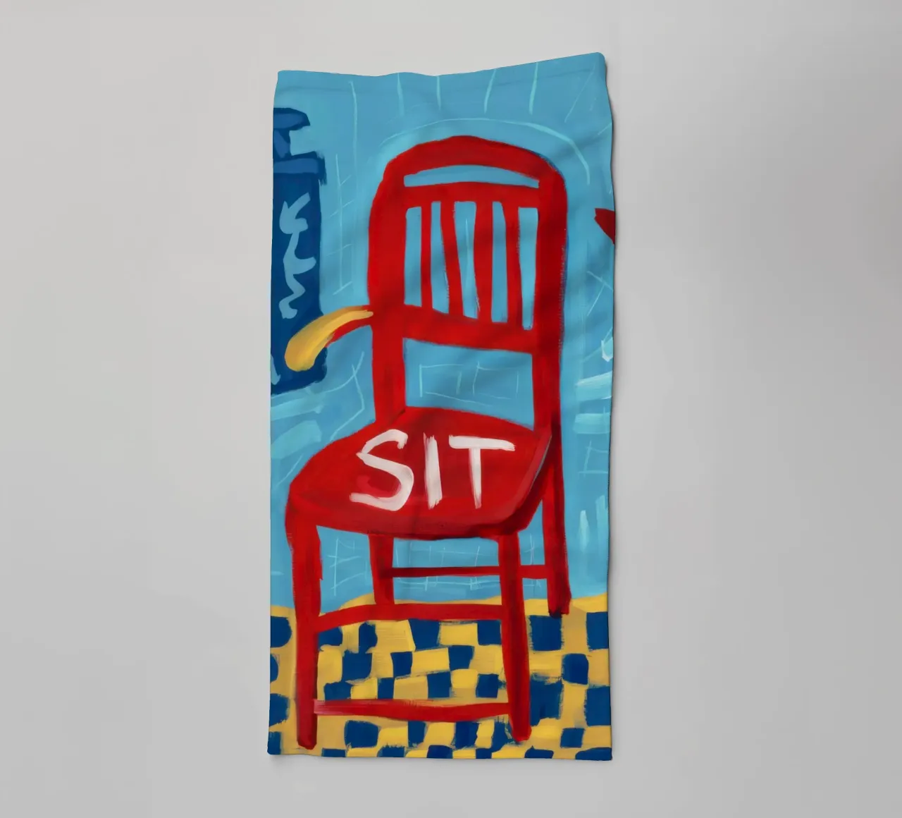 Commanding Red Presence towel by Nova Glaze