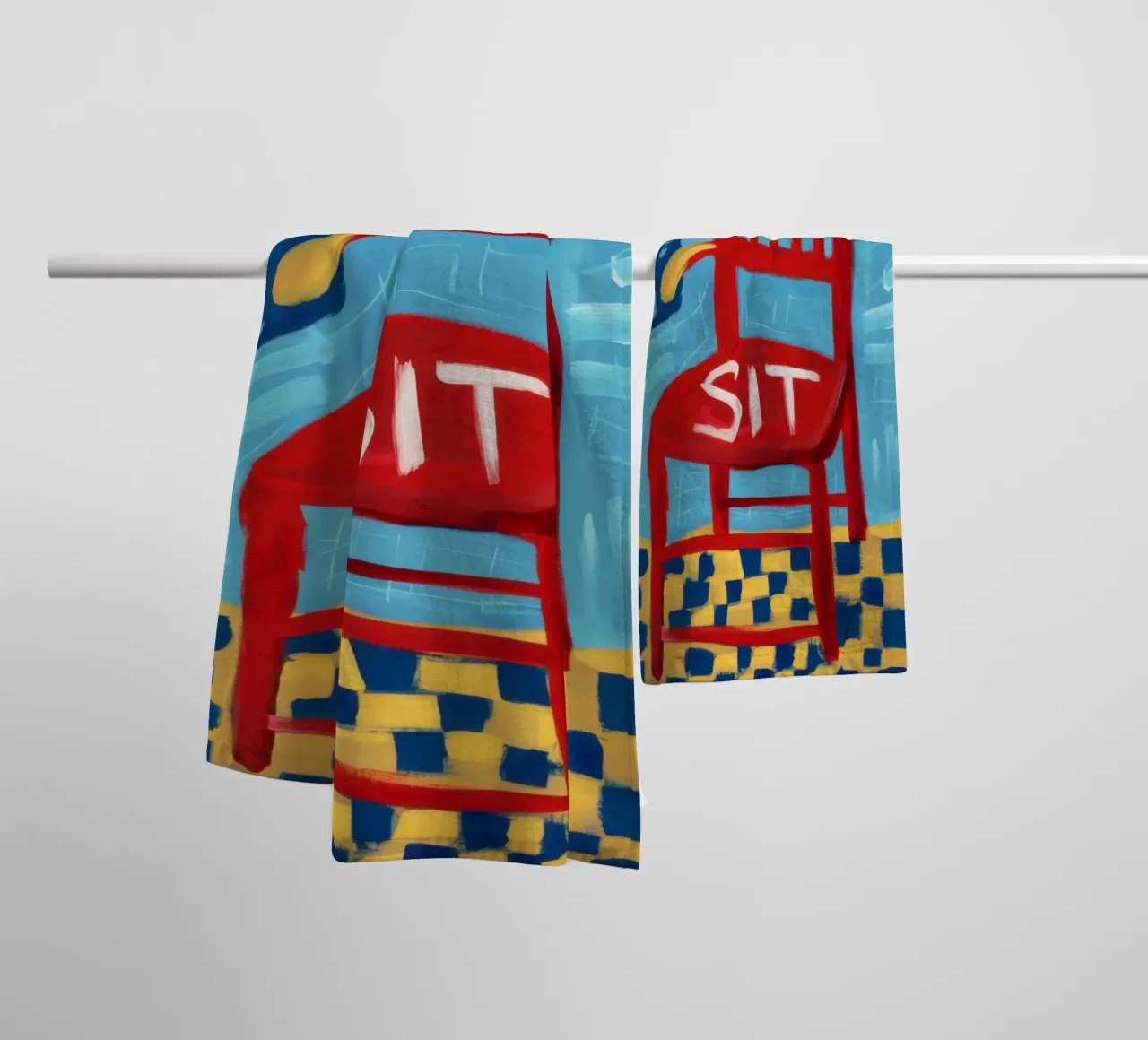 Commanding Red Presence towel by Nova Glaze