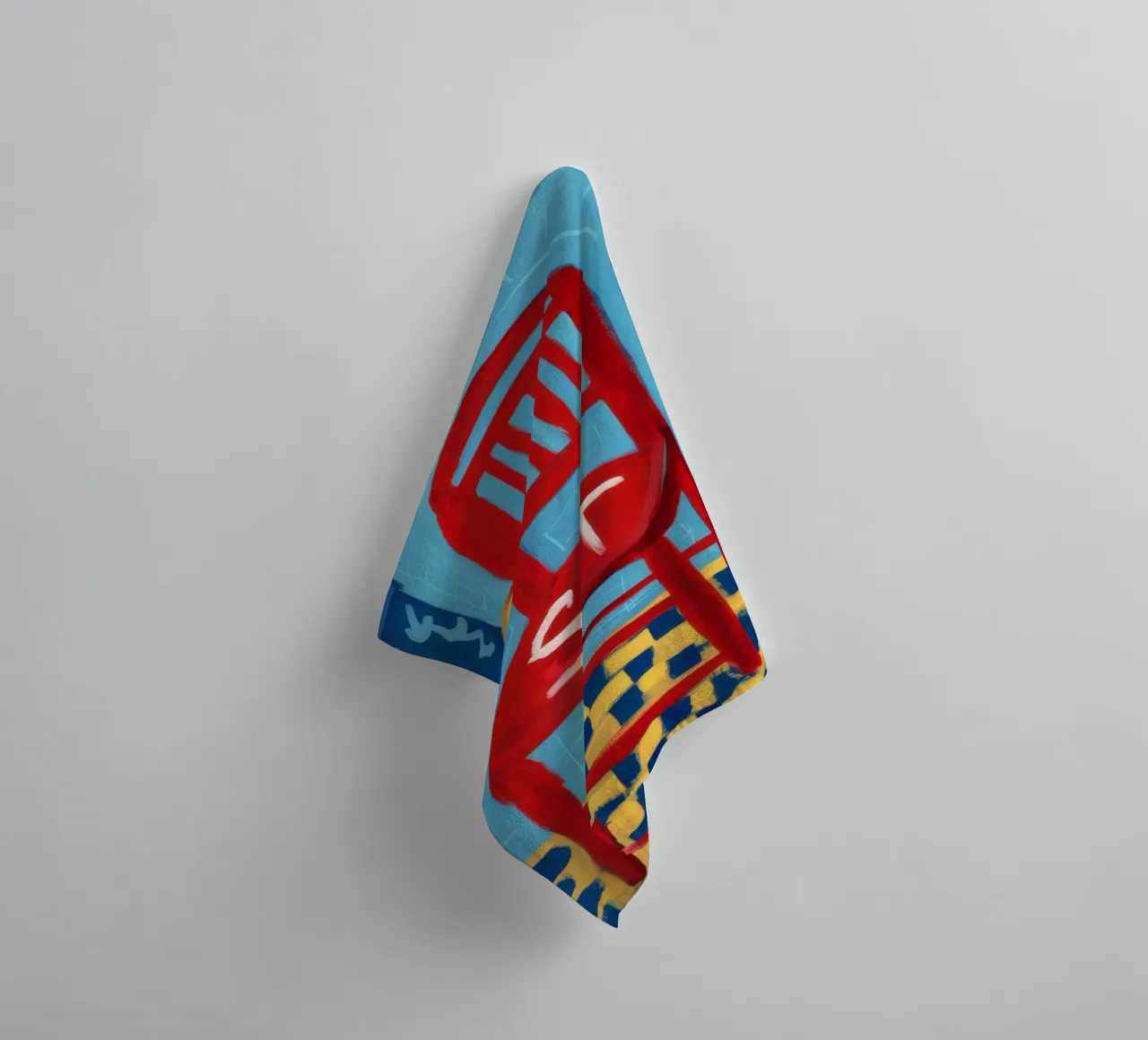 Commanding Red Presence towel by Nova Glaze