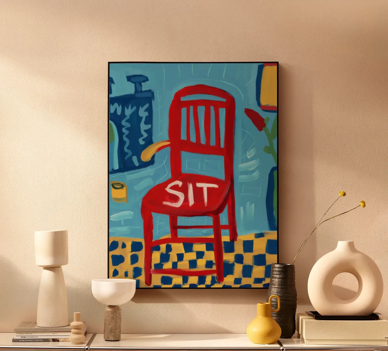 Commanding Red Presence Acryl-Glas von Nova Glaze