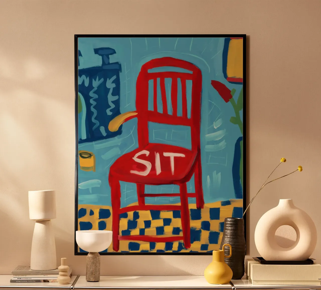 Commanding Red Presence poster by Nova Glaze