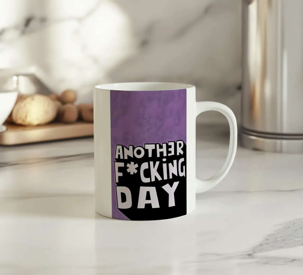 ANOTHER F*CKING DAY tazza in ceramica da Type & Tape