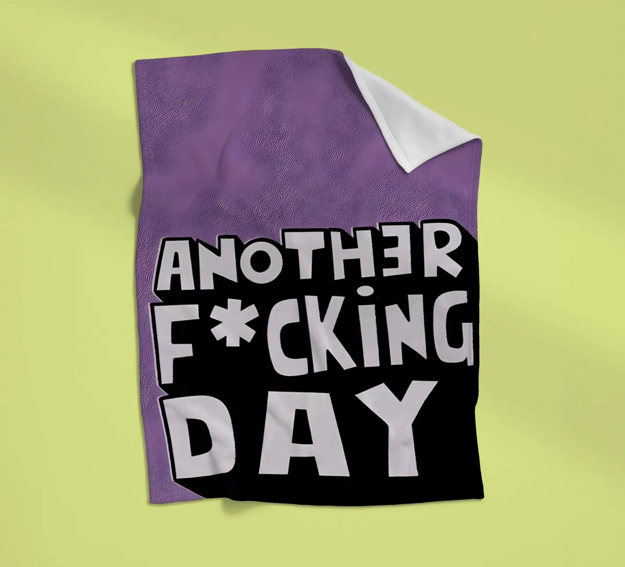 ANOTHER F*CKING DAY coperta in pile da Type & Tape