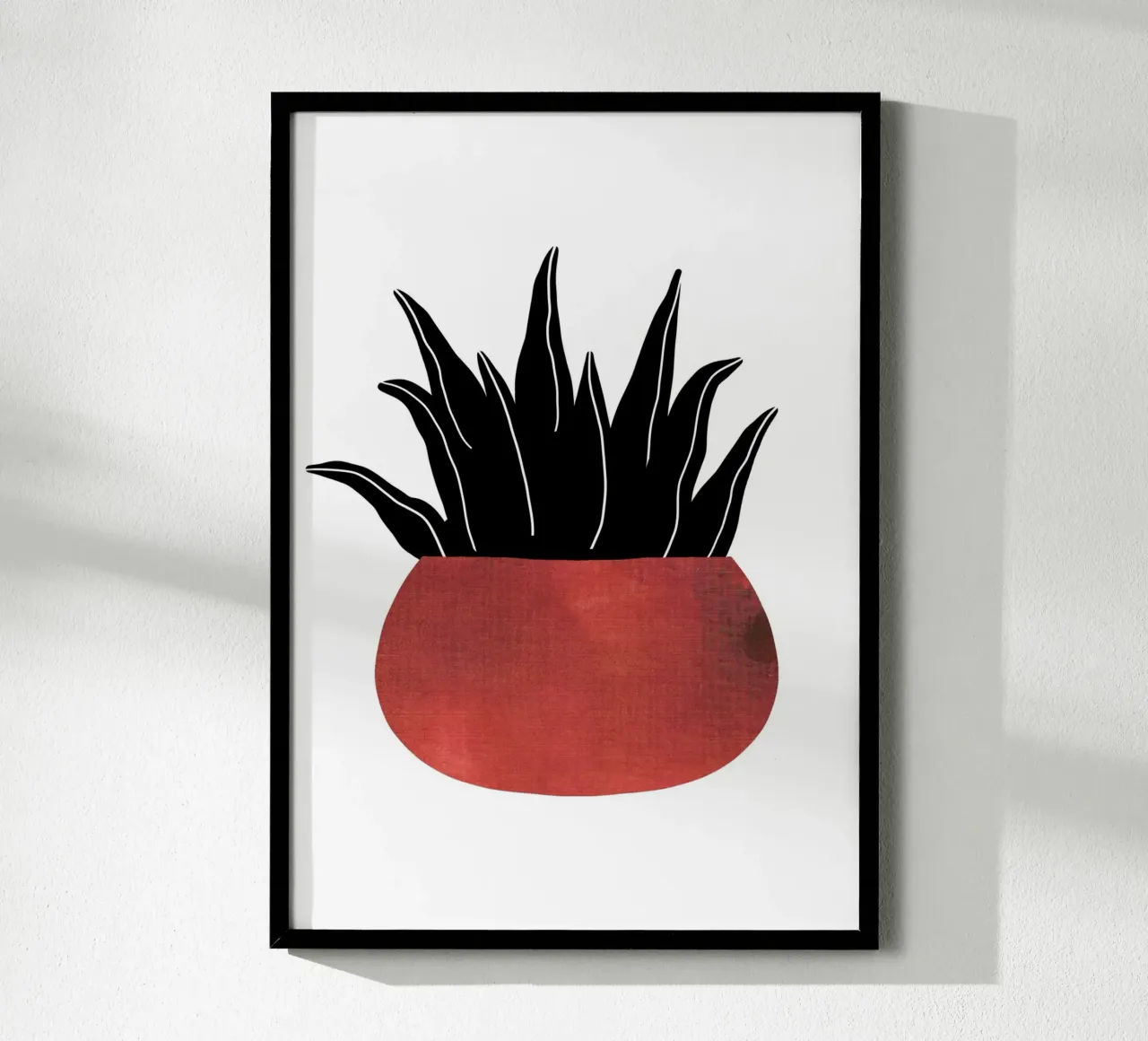 Kaktus 3 mid century poster con telaio in alluminio da BAINAI