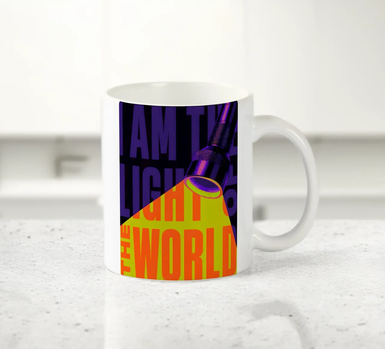 I'AM THE LIGHT OF THE WORLD, tazza in ceramica da Type & Tape