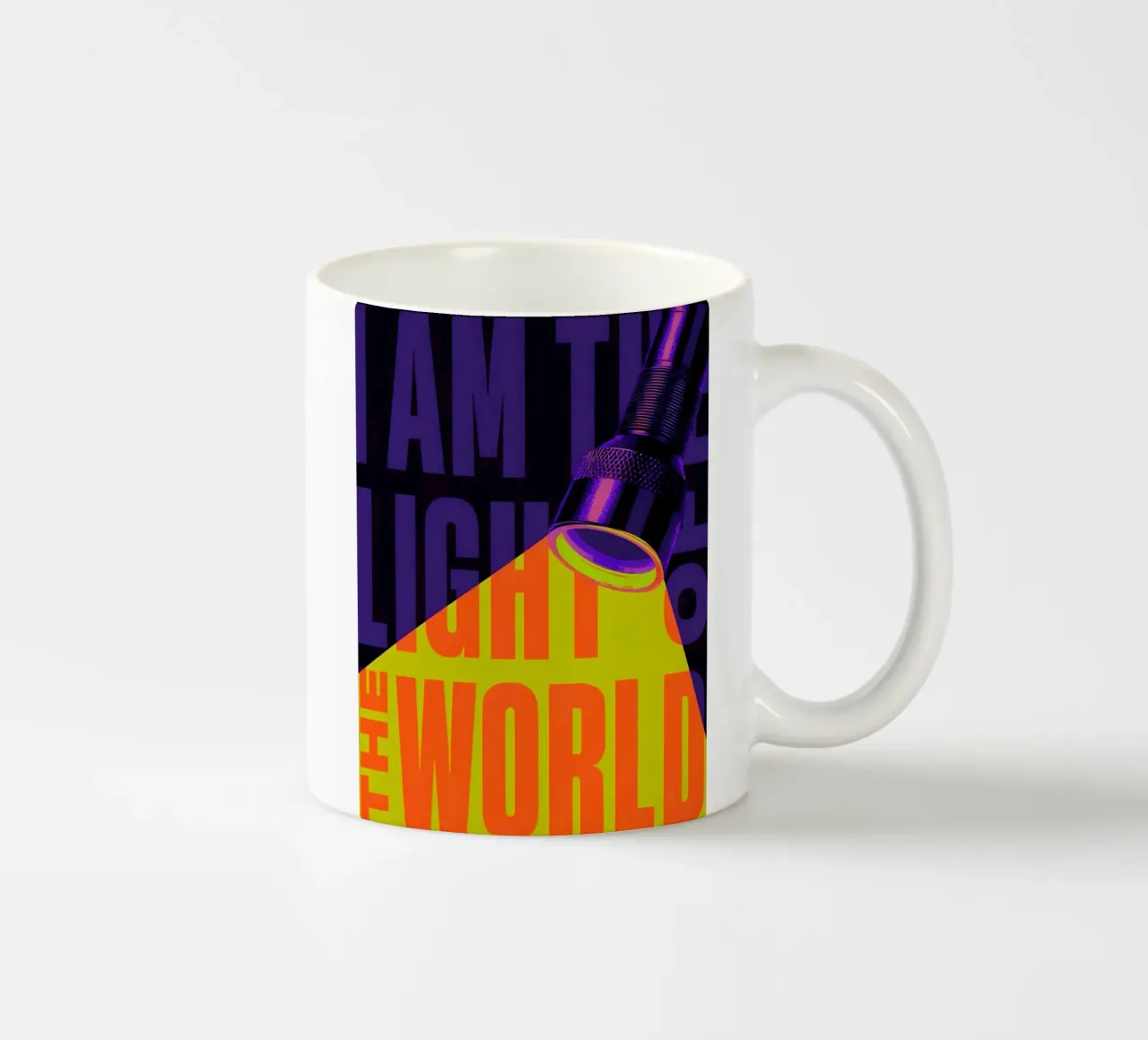 I'AM THE LIGHT OF THE WORLD, tazza in ceramica da Type & Tape