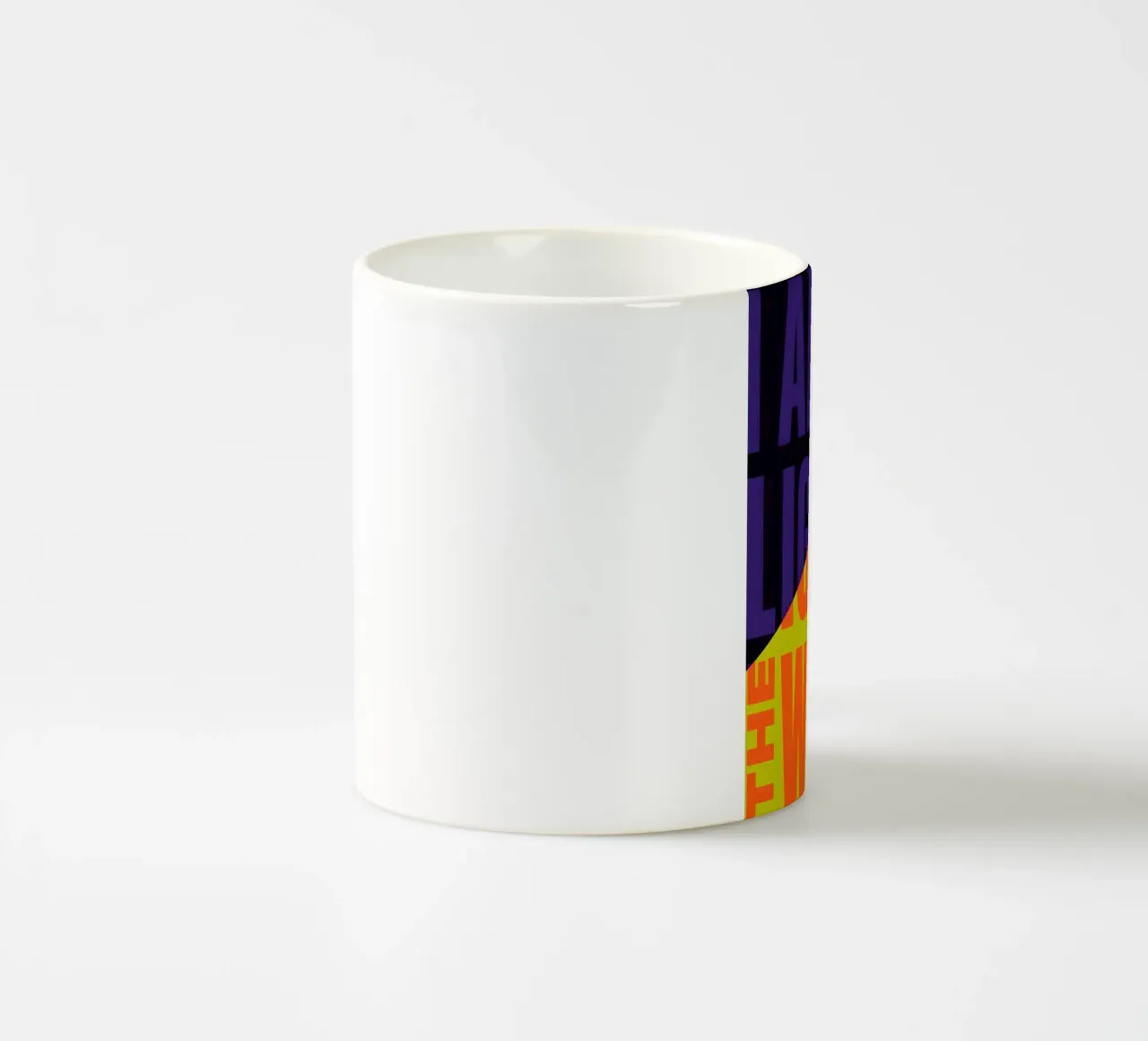 I'AM THE LIGHT OF THE WORLD, tazza in ceramica da Type & Tape