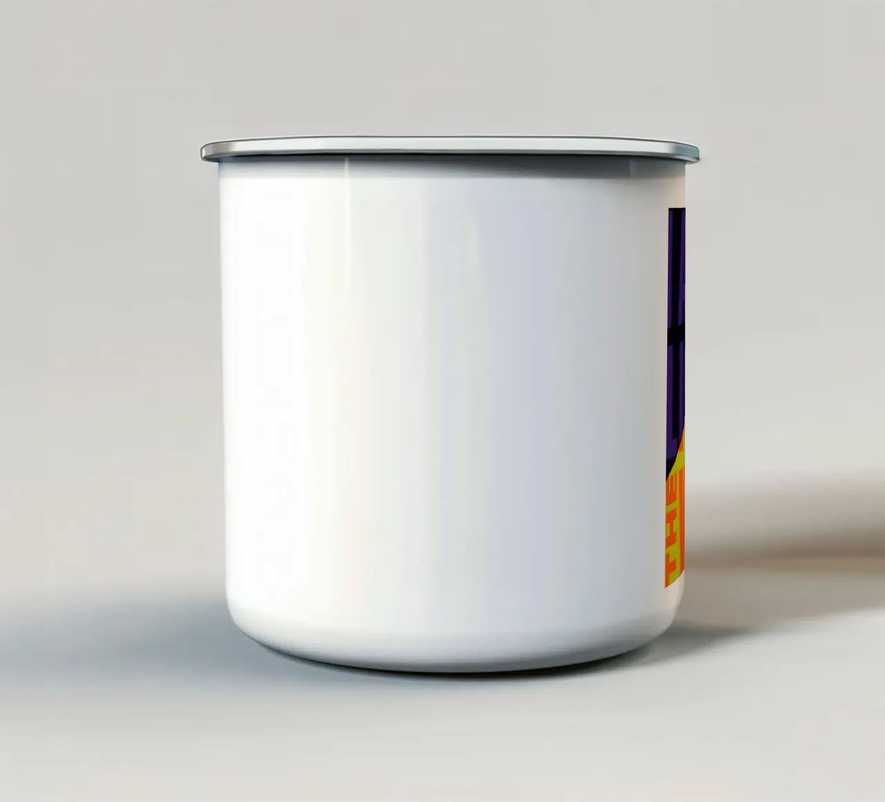 I'AM THE LIGHT OF THE WORLD, tazza in smalto da Type & Tape