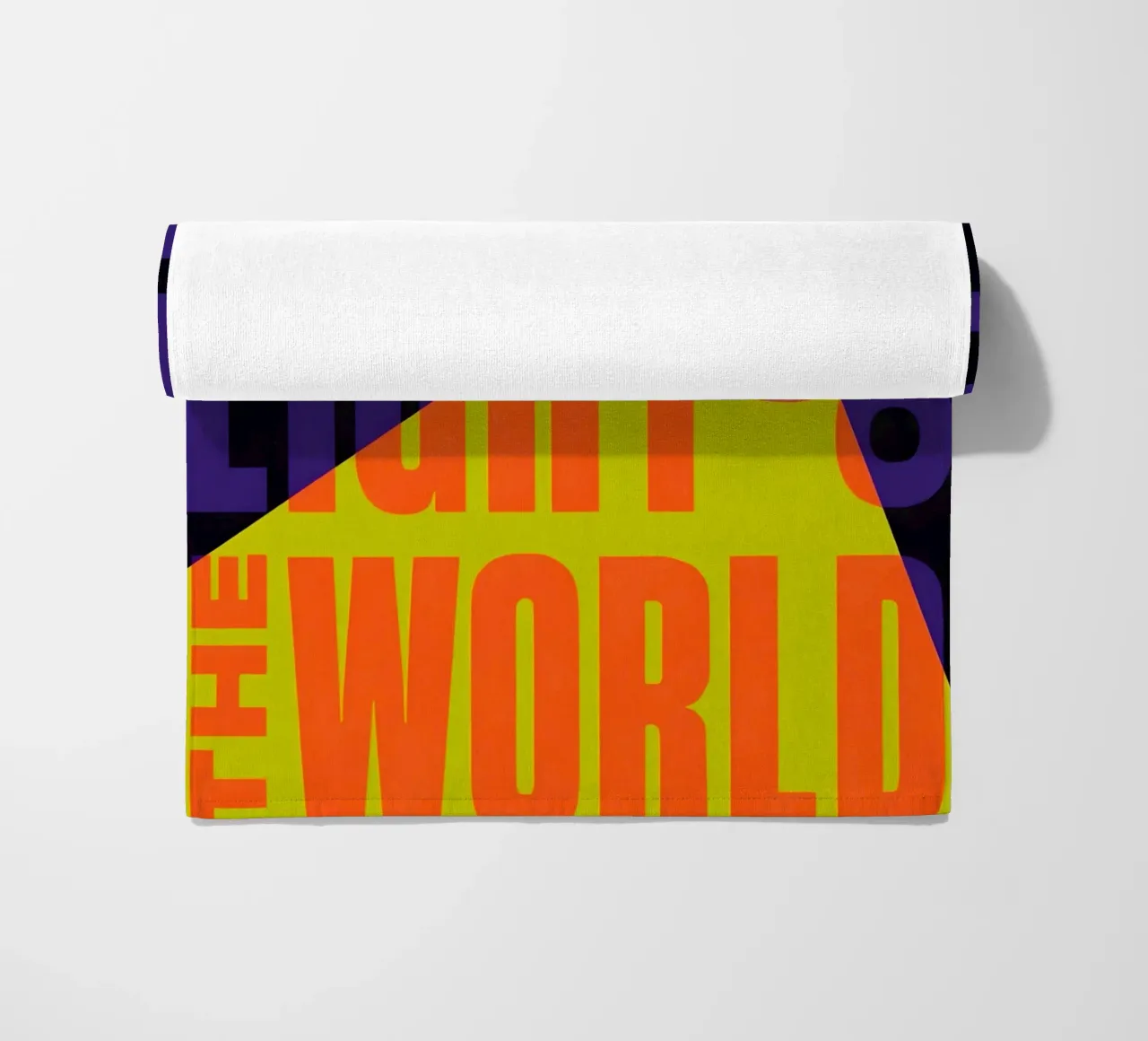I'AM THE LIGHT OF THE WORLD, telo mare da Type & Tape