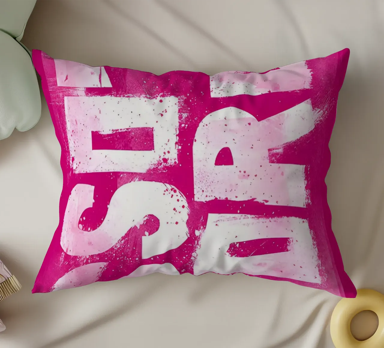 'A SET OF WORDS' cuscino da Type & Tape